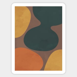 Nordic Earth Tones - Abstract Shapes 1 Sticker